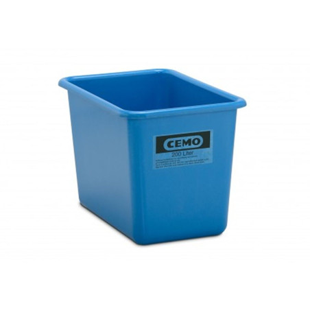 Contenedor GRP rectangular 200 litros modelo alto estándar azul